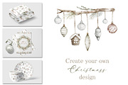 Boho‑Nordic Christmas Watercolor Set, a Seasonal Illustration by LenArt (Thumbnail 16 of 17)