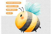 Cute Honey Bee Png Set, Honey Comb, an Illustration by TatiMockup (Thumbnail 4 of 5)