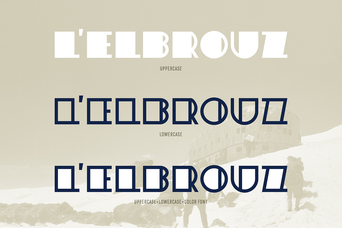 ST-Elbrus retro display font, a Font by Shimanov Types (Photo 2 of 3)