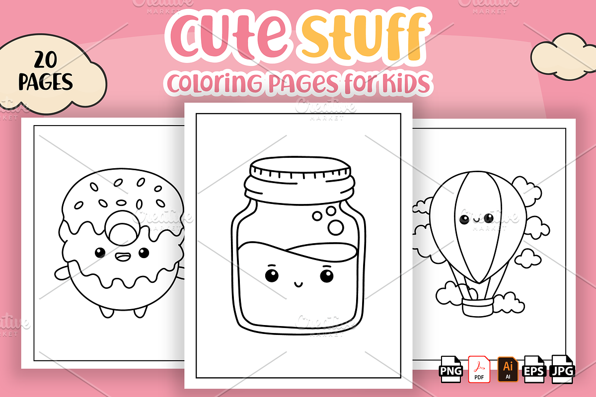 Cute Stuff Coloring Pages Kids - Kdp, an Education Illustration by Sultana177 (Photo 1 of 3)
