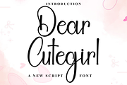 Dear Cutegirl, a Handwritten Font by FreshTypeINK (Thumbnail 1 of 8)