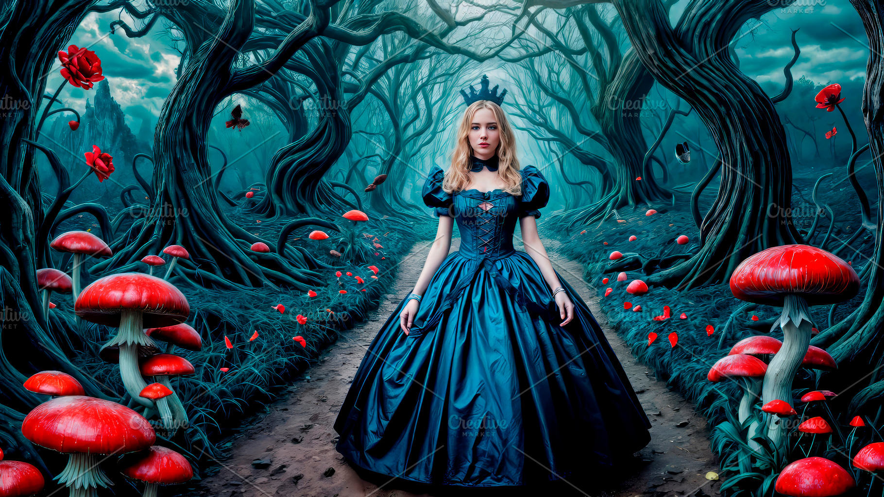 Alice, cards, coins, clocks and book, an Arts & Entertainment Photo by TatsianaSalauyova