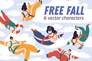 People skydiving. Free fall concept, a Person Illustration by Good Studio (Thumbnail 1 of 3)