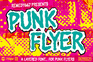 Punk Flyer - Zine Font