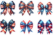 Watercolor 4th of July Bow Clipart, a Seasonal Illustration by DreamArtGraphic (Thumbnail 3 of 3)