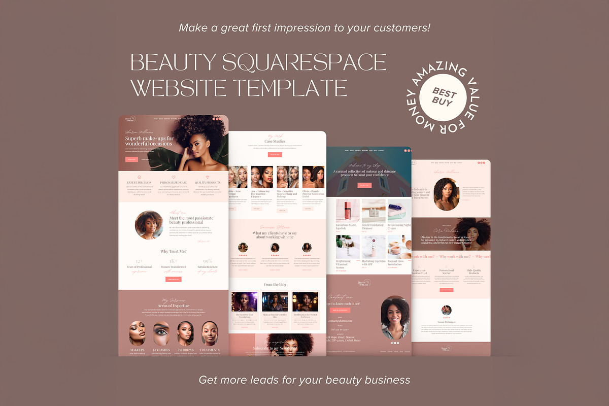 Beauty Salon Squarespace Site preview 6