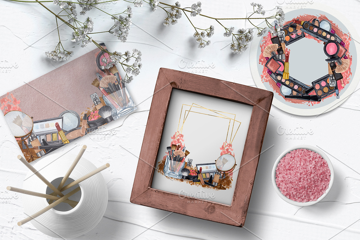 Make Up Watercolor Set, an Object Illustration by BarvArt (Photo 8 of 13)