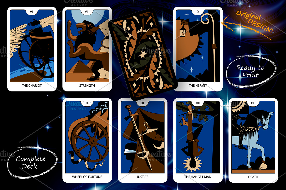 Vector Tarot Cards – Major Arcana, an Object Illustration by Retro Graphic Box (Photo 2 of 5)
