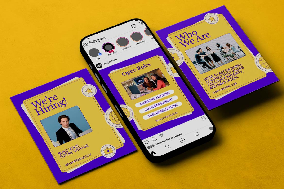 Company Hiring Instagram Carousel, a Social Media Template by Attype (Photo 3 of 5)