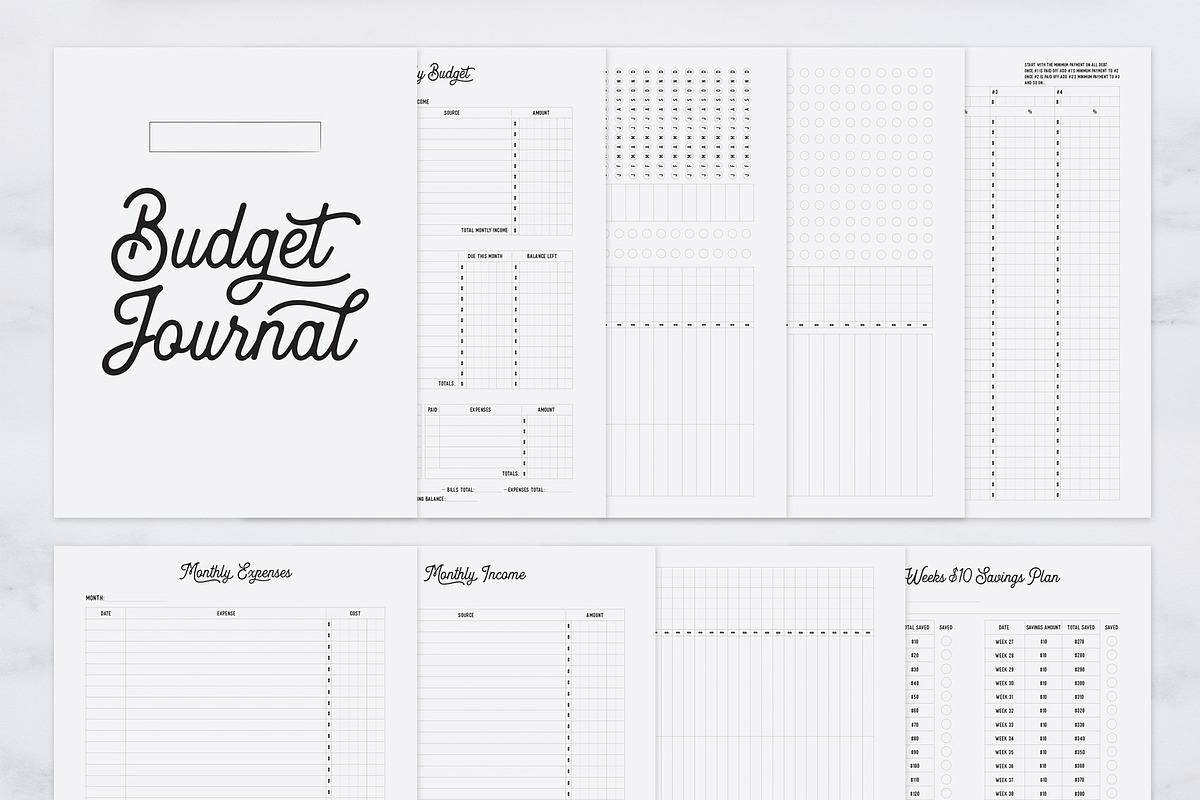 Fully Editable Budget Planner, a Stationery Template by Cuppakeri (Photo 4 of 7)
