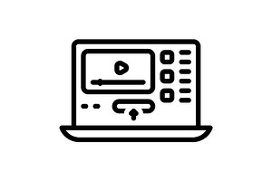 Subscription clicking black icon, an Outline Icon by Creative priyanka