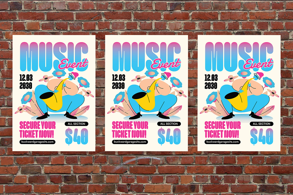 Music Event Flyer Set, a Flyer Template by Aiyari Graphic (Photo 3 of 3)