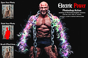 Electric Power Photoshop Action, an Action Add-On by Studio Retouch (Thumbnail 1 of 11)