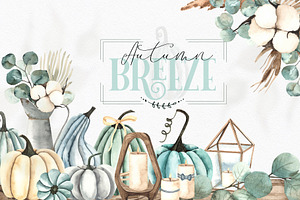 Autumn Breeze. Watercolor collection