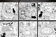 Haunted Cozy Corners Coloring Pages, a Brochure Template by LA Design (Thumbnail 3 of 9)