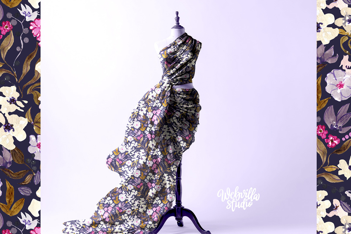 Enchanted Petal Pattern, a Pattern Graphic by Webvilla Studio