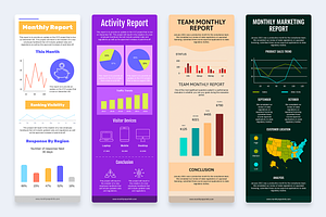 Monthly Reports Vertical Infographic