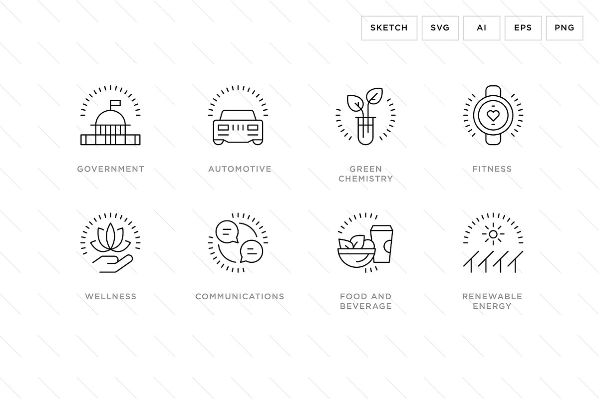 Growing Industry Icons, an Outline Icon by Vineta Rendon (Photo 7 of 10)