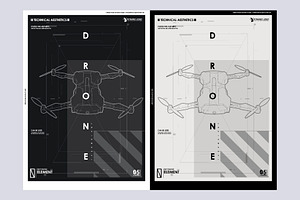 Abstract futuristic posters