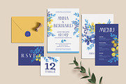 Yellow Blue Flower Wedding Template, an Invitation Template by Presetrain Co. (Thumbnail 2 of 4)