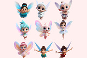 Fairy Clipart PNG Bundle, a Graphic by M9 Design (Thumbnail 2 of 9)