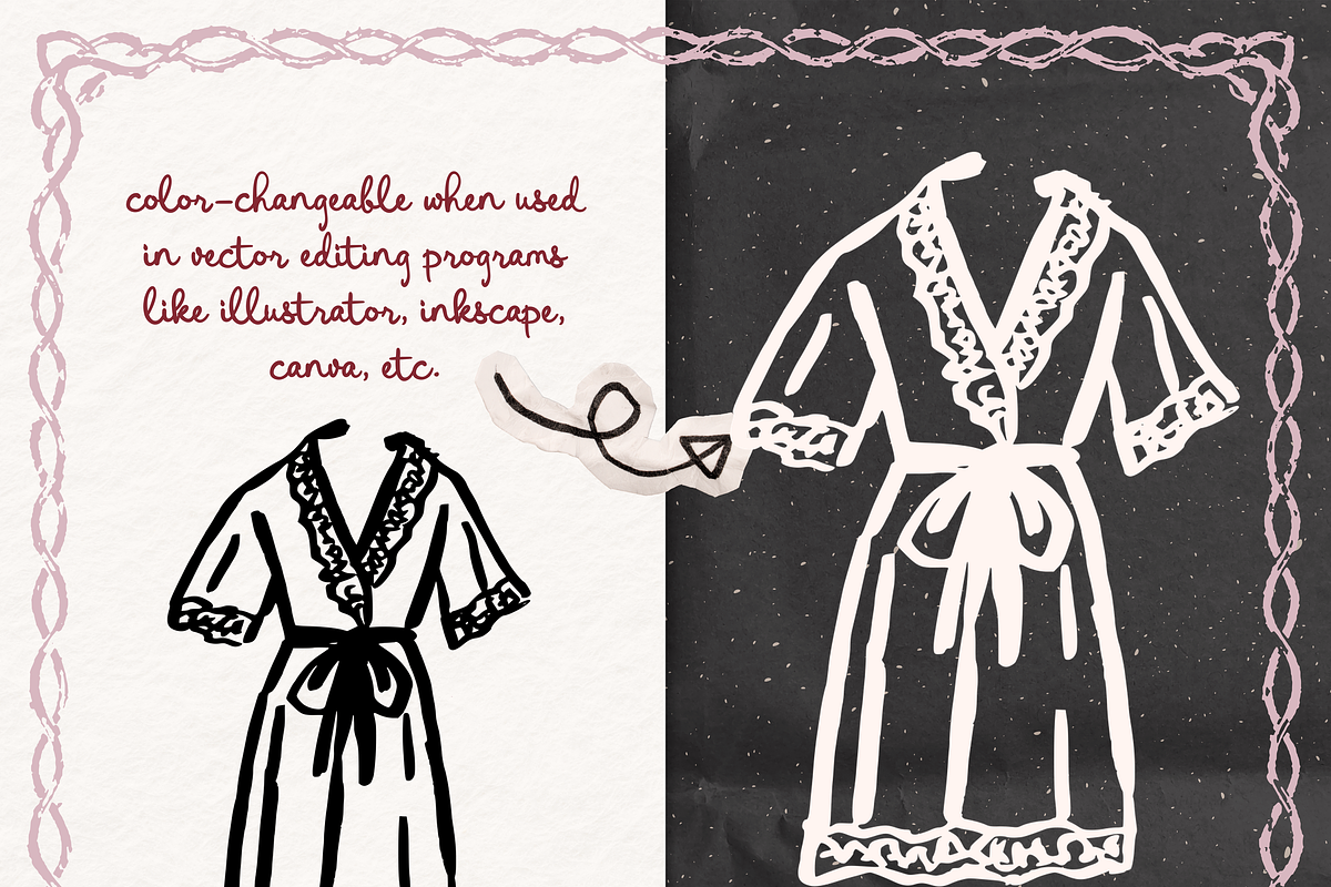 Vintage Fashion Clipart, Clothing, an Object Illustration by The October Creative (Photo 2 of 6)