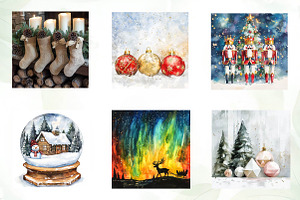 Watercolor Background Christmas Png