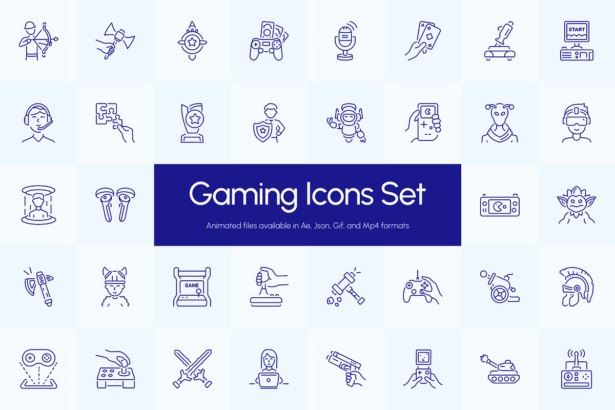 Animated Gaming Icons Collection, an Outline Icon by Prosymbols (Photo 1 of 3)