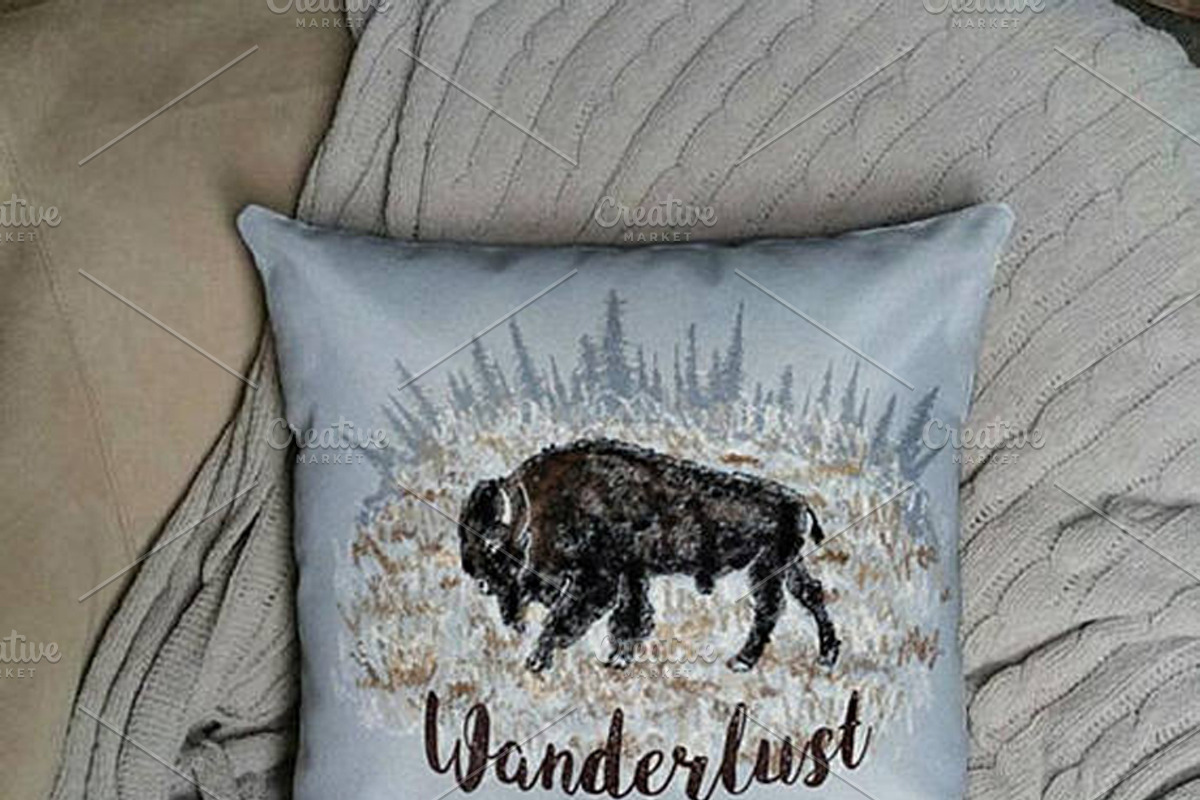 Snow Buffalo Wanderlust Collection, an Animal Illustration by Black Bunny Design Studio (Photo 4 of 11)