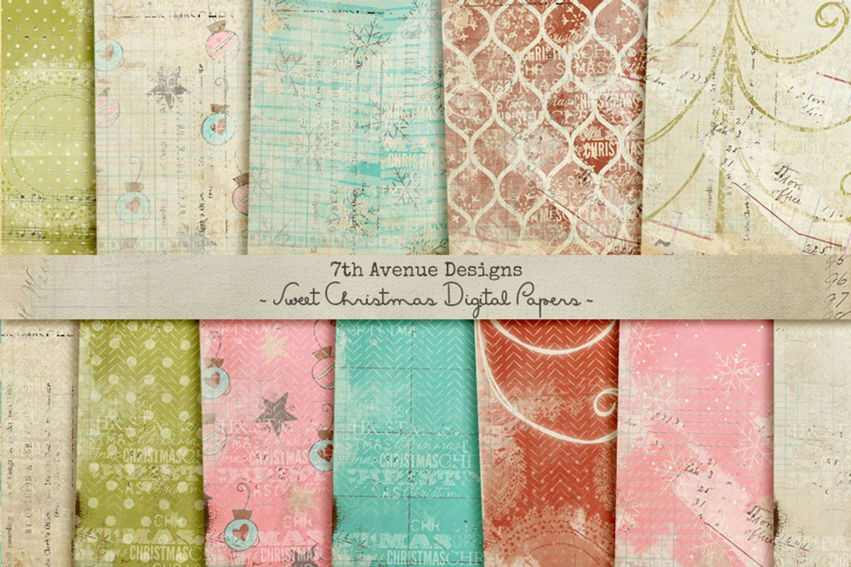 Sweet Christmas Digital Papers