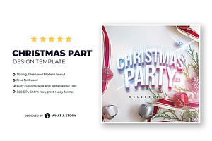 Christmas Party Flyer Template