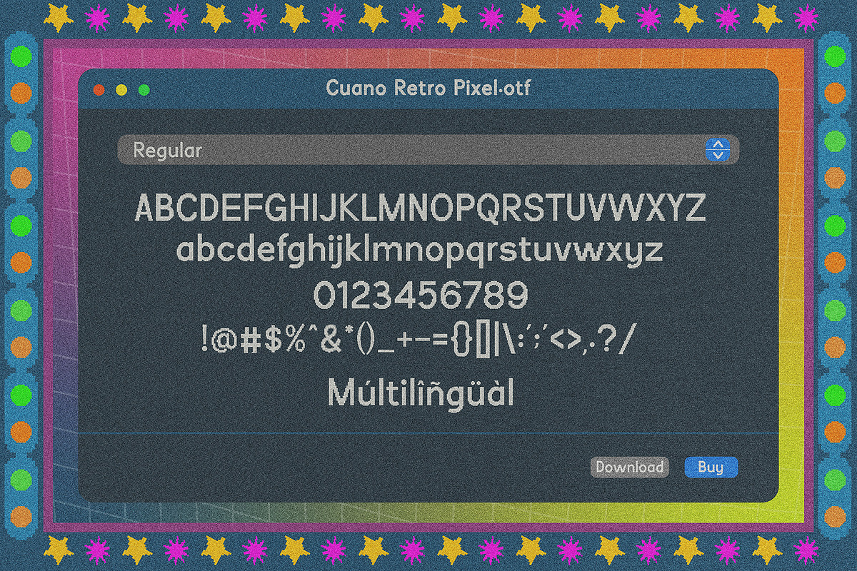 VT Cuano – Retro Pixel Font, a Sans Serif Font by ViactionType (Photo 5 of 8)