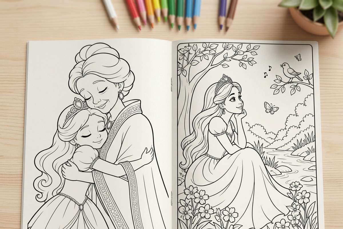 Magical Princess Coloring Book Vol33, a Person Illustration by ikarifq shop (Photo 4 of 7)