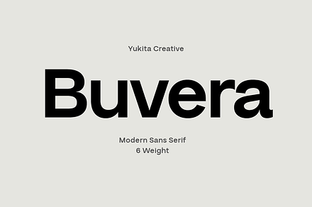 Buvera Modern Sans Serif, a Sans Serif Font by Yukita Creative