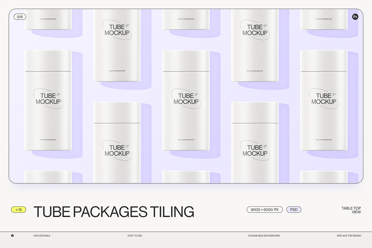 Paper Tube Package Mockup Set 1, a Packaging Mockup by Samolevsky (Photo 11 of 15)