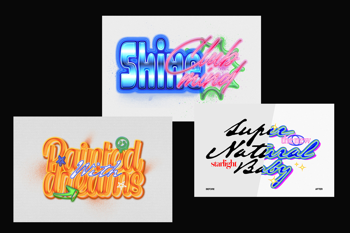 Airbrush Gradient Text Effect, a Layer Style Add-On by Matsero (Photo 2 of 4)