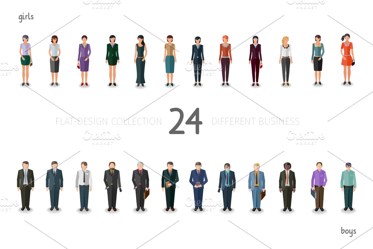Business people collection, a Person Illustration by Digithings (Photo 2 of 2)