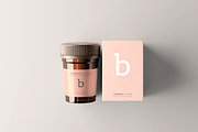 Amber Glass Pills Bottle Mockups, a Cups & Container Mockup by pmvch (Thumbnail 6 of 20)