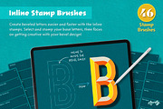 Bevel Letters Procreate Brushes, a Brush Add-On by Nico-Ng (Thumbnail 6 of 17)