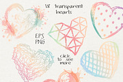Love set Hand drawn hearts lettering, an Object Graphic by antuanetto (Thumbnail 2 of 8)