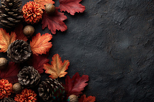 Autumnal arrangement pinecones dahli, a Photo by Pixeness Studio