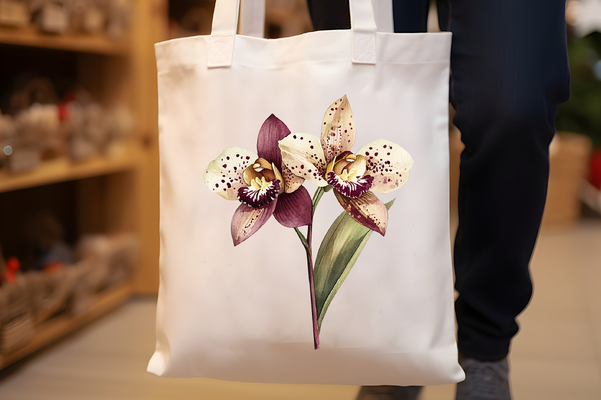 Watercolor Orchid Clipart, an Illustration by Rose Art (Photo 4 of 7)