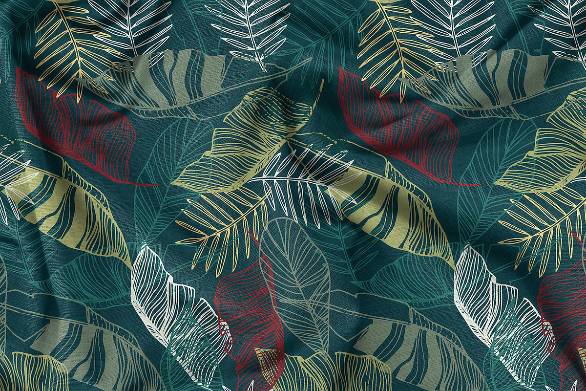 Tropical Leaves and Floral Pattern, a Pattern Graphic by StudioGemen (Photo 9 of 10)