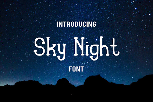 Sky Night Font preview 6