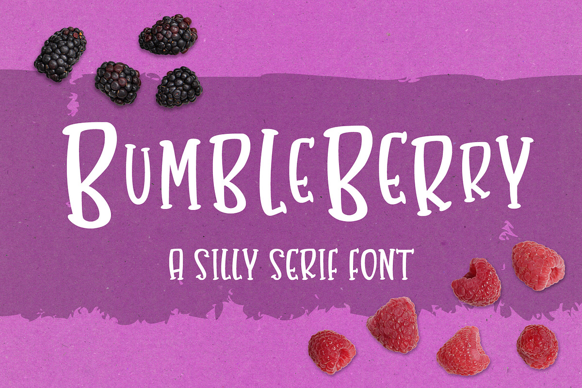 Bumbleberry - a silly serif font, a Serif Font by Little Type Factory (Photo 1 of 8)