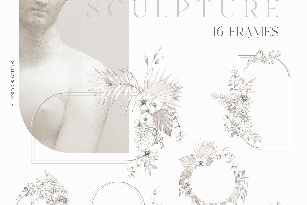 SCULPTURE White flowers collection, a Decorative Illustration by Anastezia Luneva (Photo 4 of 9)