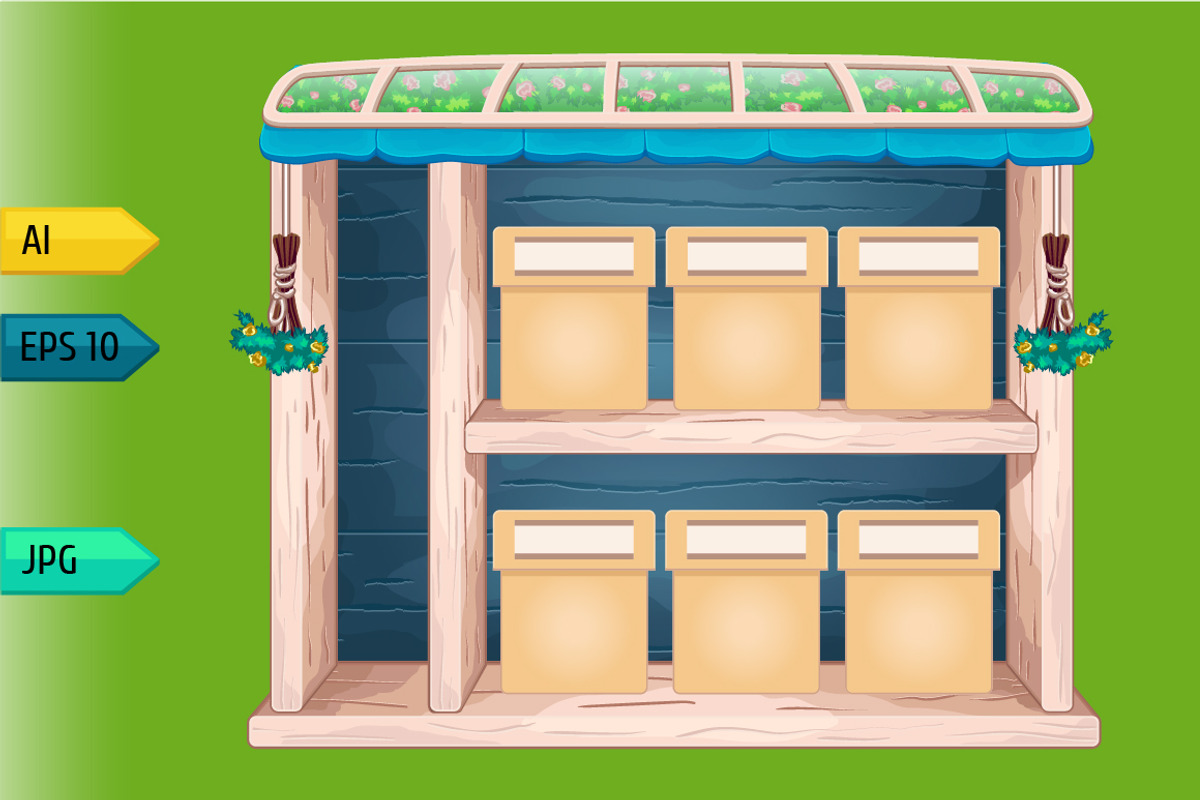 Game wooden store windows set, a Templates & Theme by julia_musdotter (Photo 9 of 21)