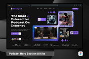 Bloompod - Podcast Hero Header, an UI Kit Template by SquidPixey (Thumbnail 1 of 3)