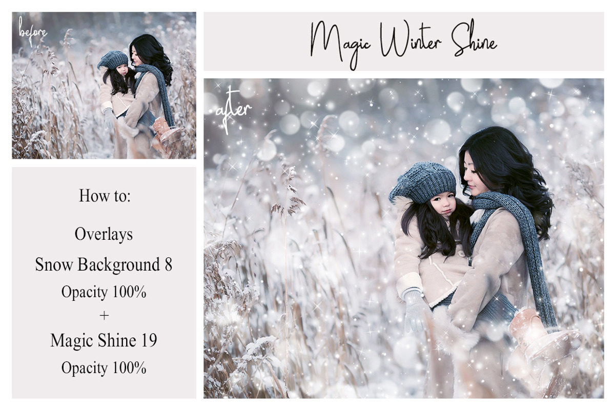 30 Magic Winter Shine Overlays PNG, a Texture Graphic by LovePhotoMoment (Photo 5 of 12)