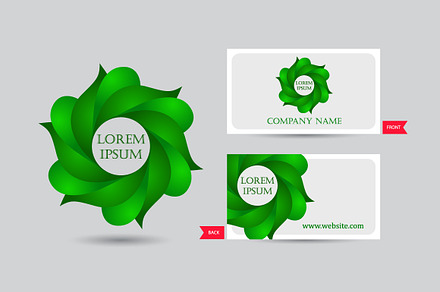 4 colored floral elegant logo